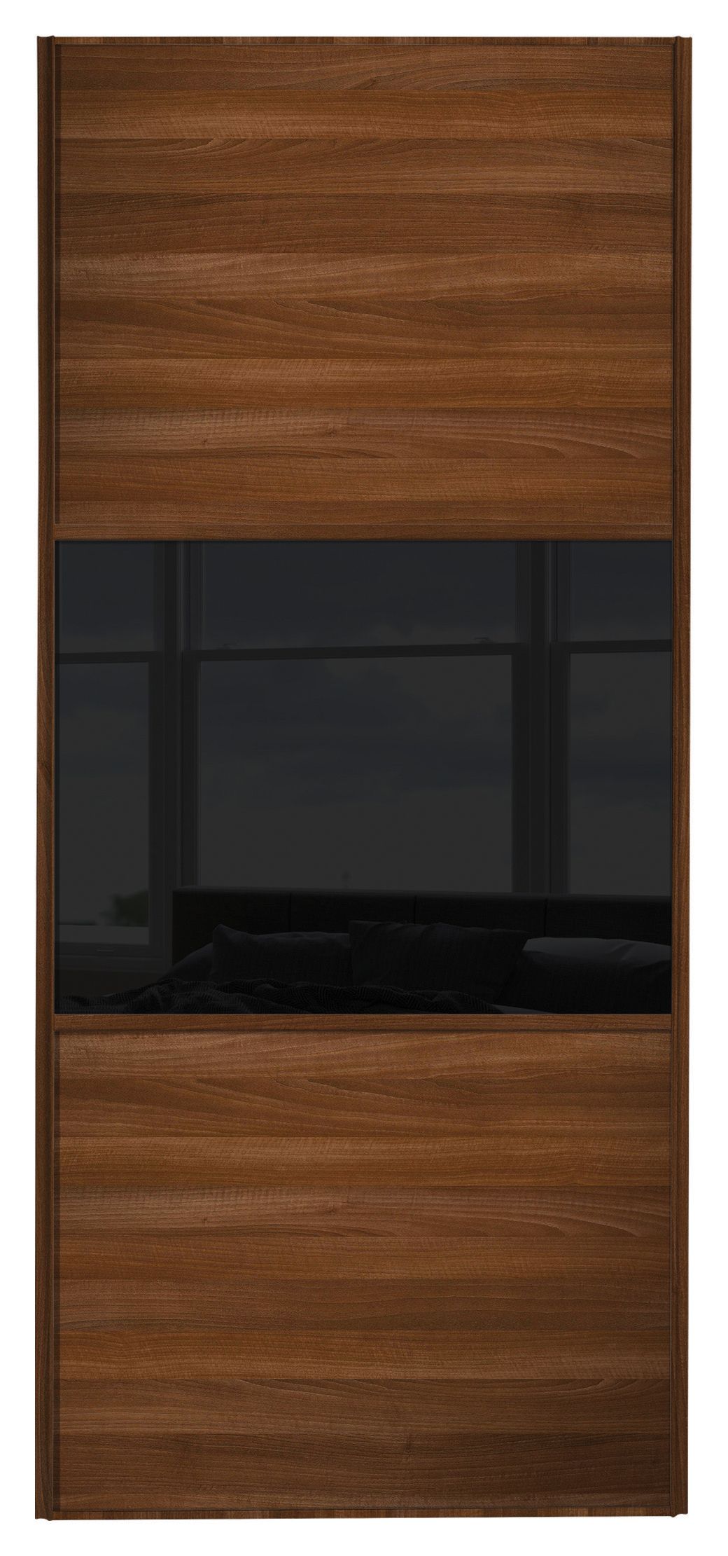 Spacepro Linear Wood Effect Frame Wideline/Fineline Sliding Wardrobe Door - Made to Measure 550-900mm