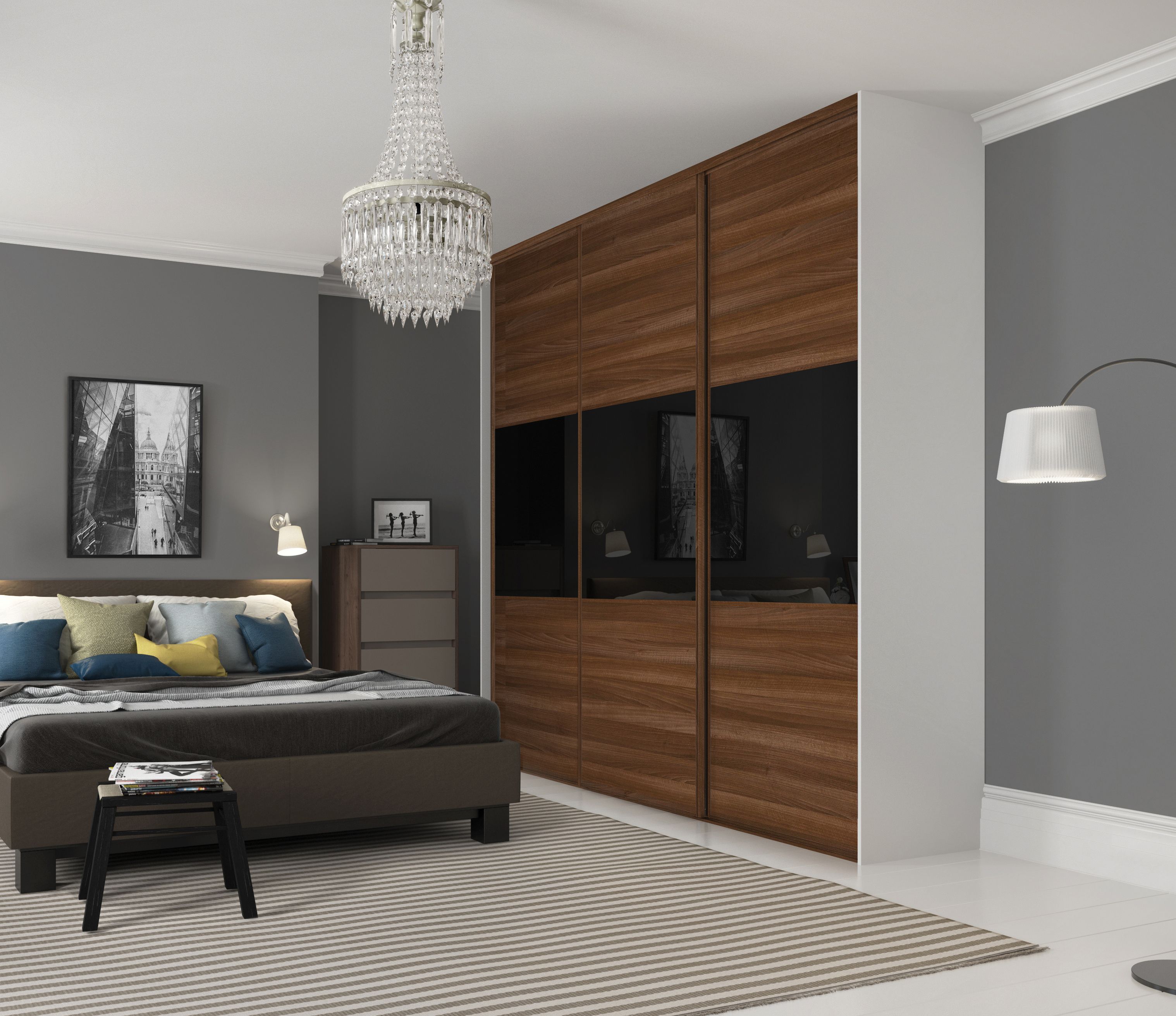 Modular wardrobe deals sliding doors