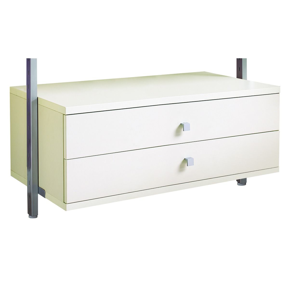 Spacepro Aura Large 2 Drawer Kit White - 900mm