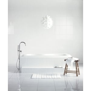 Wickes White Satin Ceramic Wall Tile - 360 x 275mm