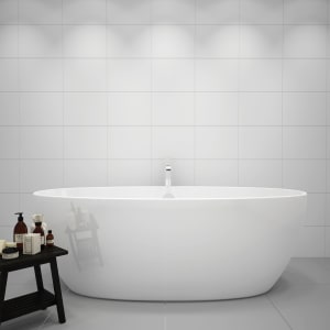Wickes White Gloss Ceramic Wall Tile - 360 x 275mm