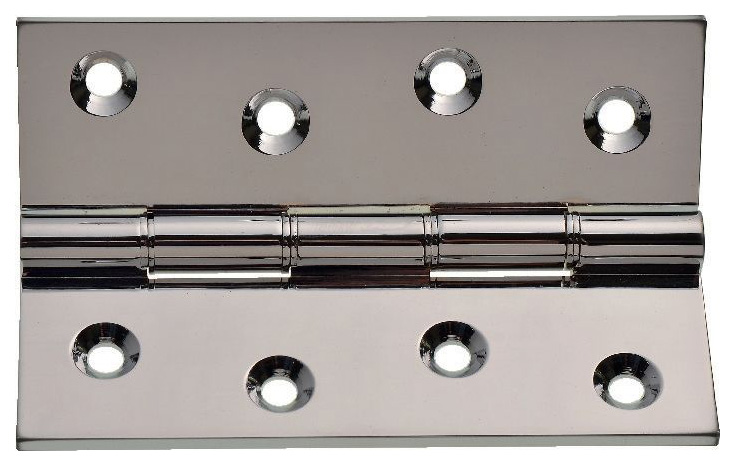 Image of Wickes Phosphor Bronze Washered Polished Chrome Butt Hinge 100mm - Pack of 2