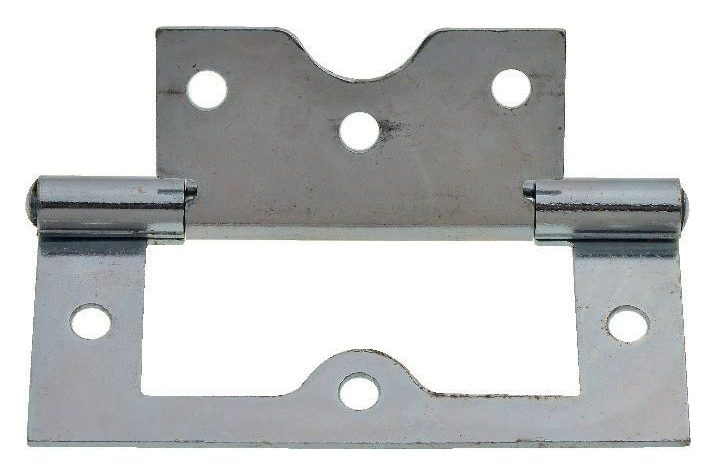 Flush Hinge Zinc 75mm - Pack of 2