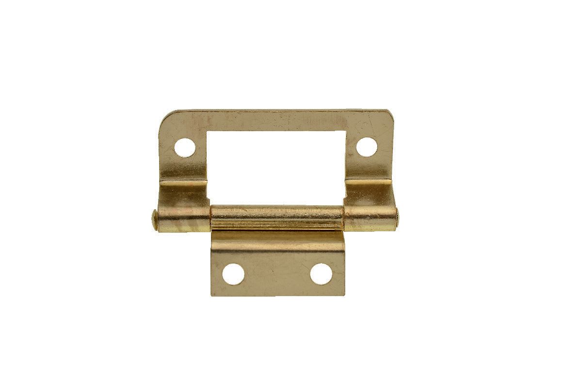 Wickes Double Cranked Flush Hinge - Brass 51mm