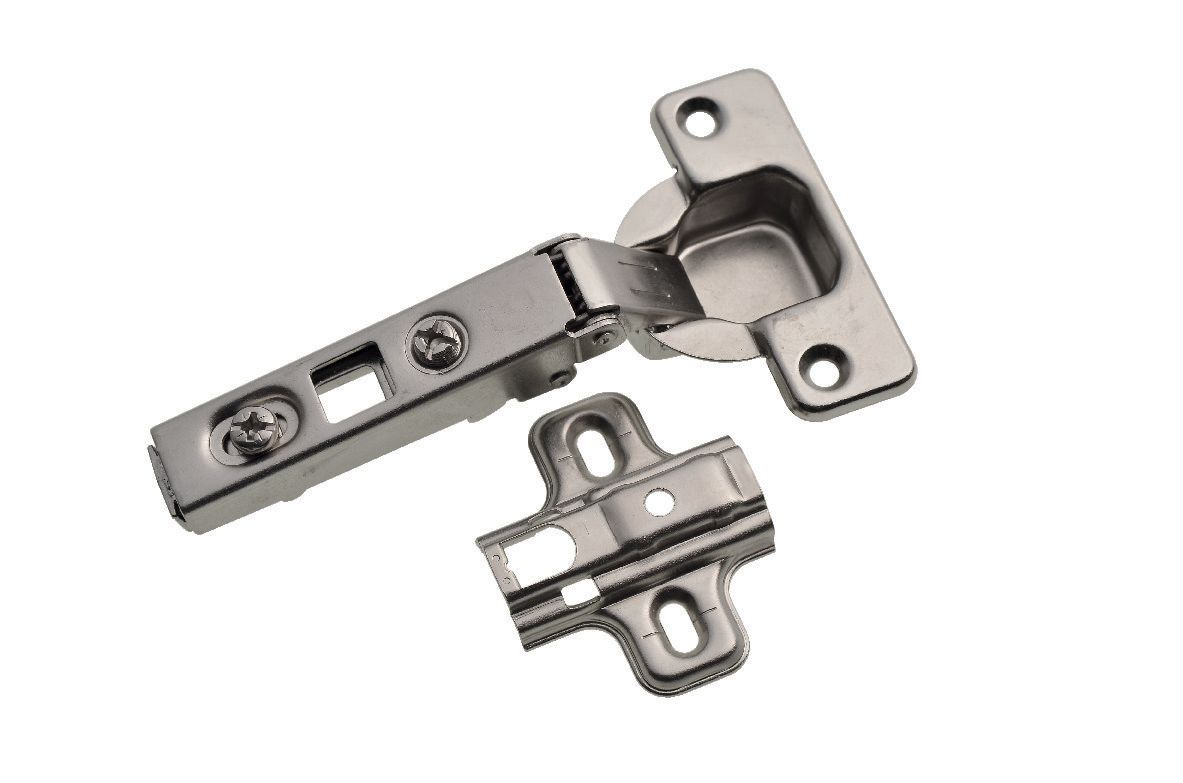 Image of 110 Degree Clip On Cabinet Hinge Nickel Plated 35mm - Pack of 6