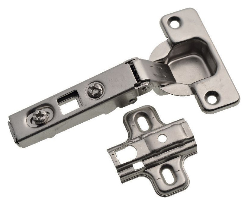 Image of 110 Degree Clip On Cabinet Hinge Nickel Plated 35mm - Pack of 6