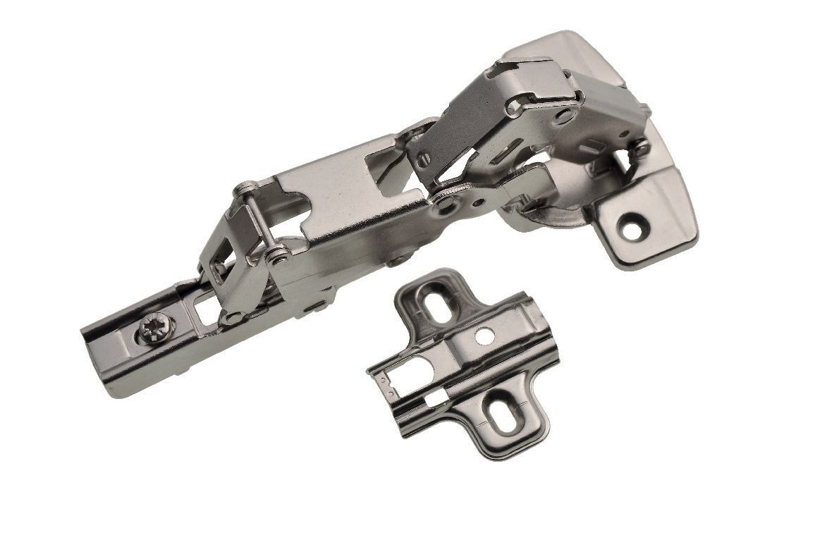 165 Degree Clip On Cabinet Hinge Nickel Plated 35mm - Pack of 2