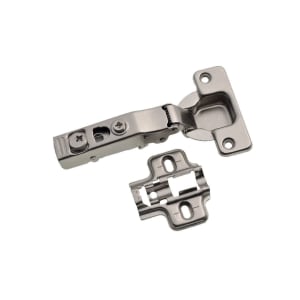 Wickes 110 Degree Soft Close Clip On Cabinet Hinge Nickel Plated 35mm - Pack of 2