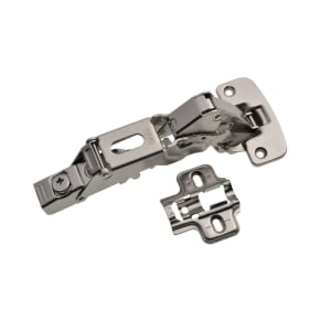 Wickes 165 Degree Soft Close Clip On Cabinet Soft Close Hinge Nickel Plated 35mm - Pack of 2
