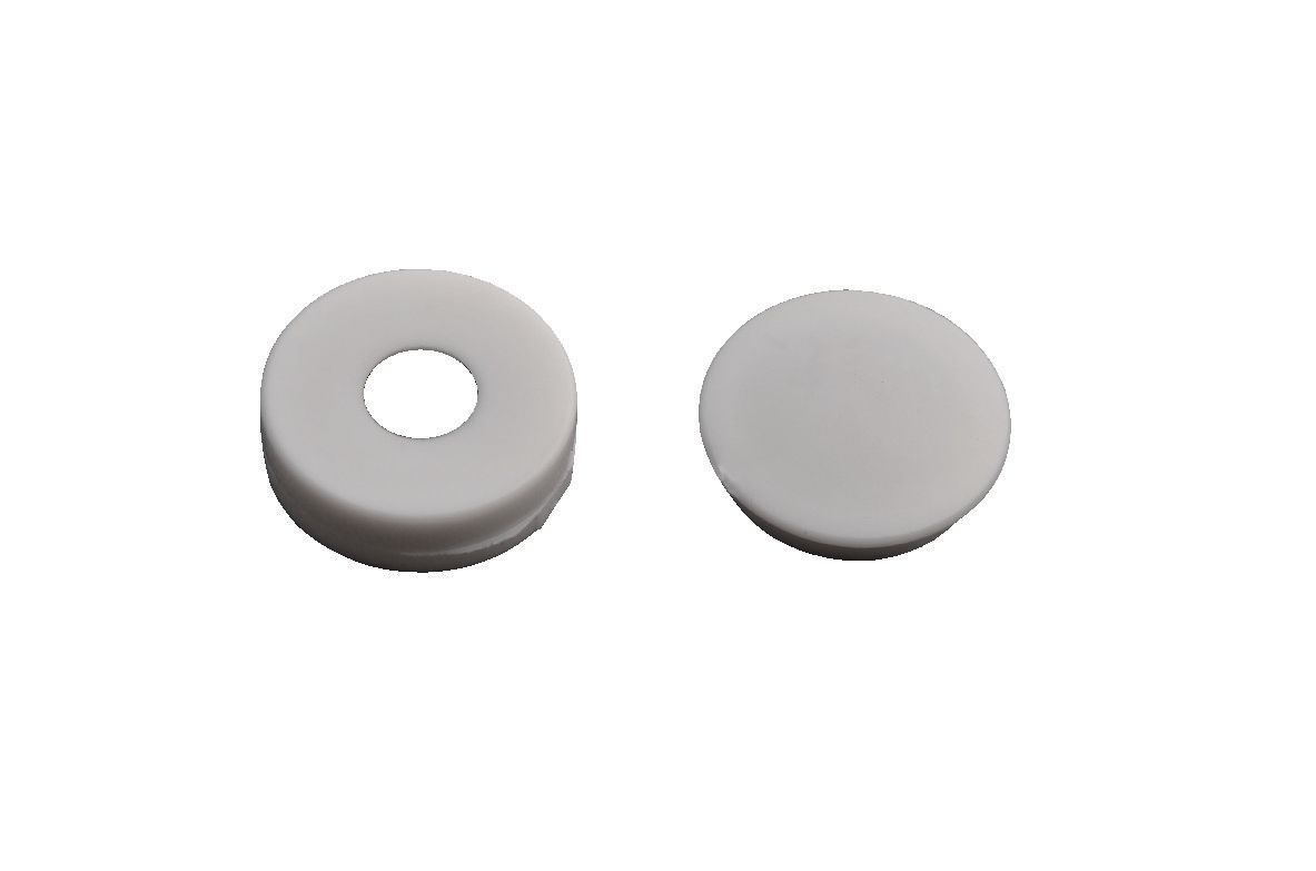 Image of Wickes Screw Cover Gauge Caps - White 13mm Pack of 10