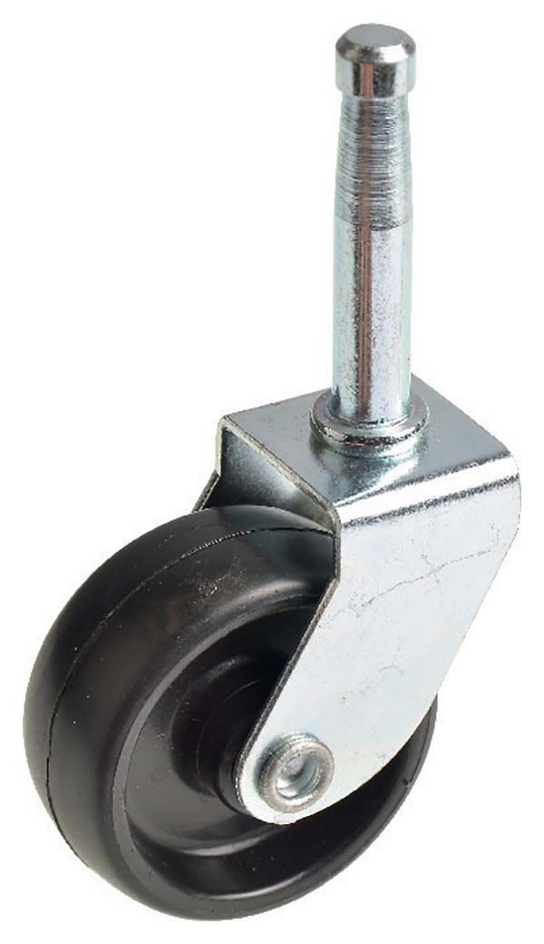 Image of Wickes Light Duty Castor Wheel Peg Fix - 41mm - Pack of 4