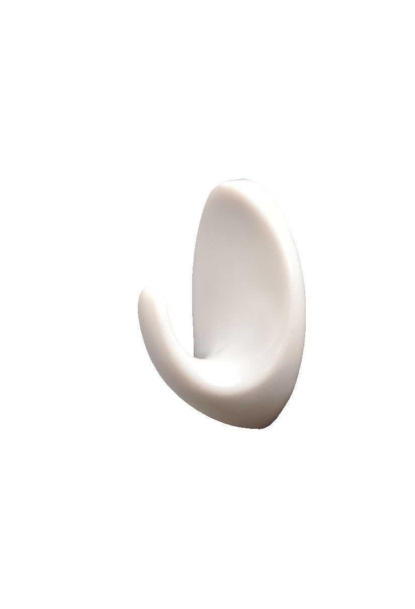 Wickes White Small Adhesive Hooks Pack of 4 Wickes.co.uk
