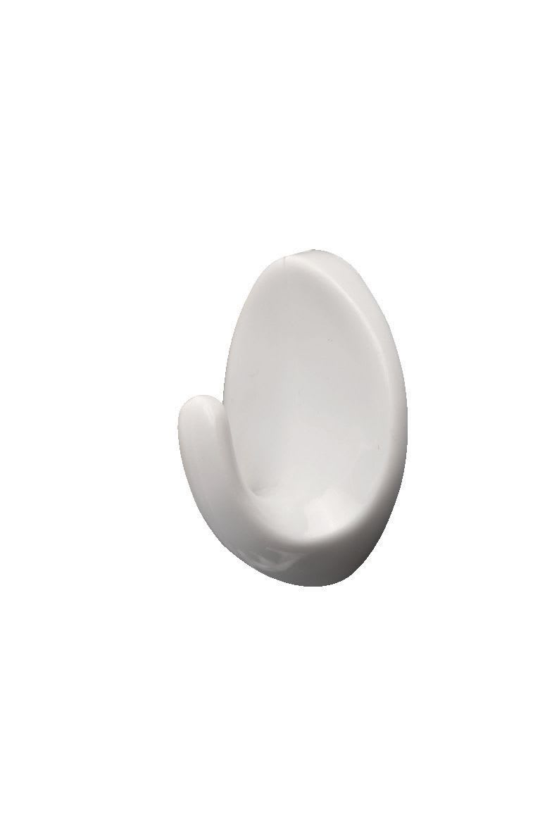 Wickes White Large Adhesive Hooks Pack of 4 Wickes.co.uk