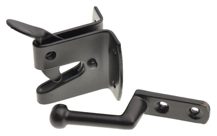 Wickes Heavy Duty Auto Gate Latch Black - 150mm