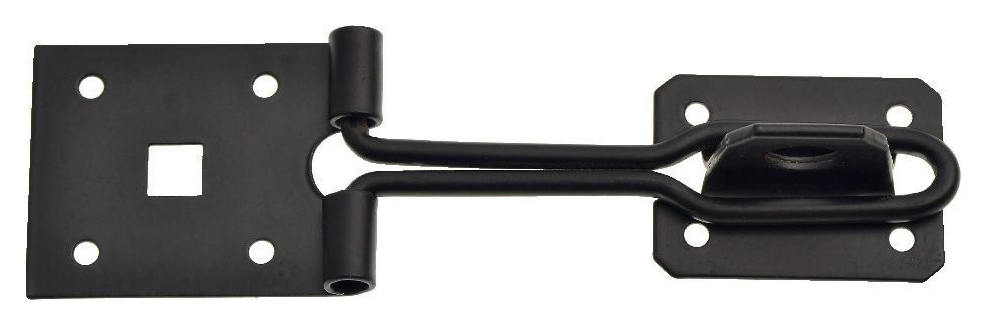 Image of Wickes Wire Hasp and Staple Black - 150mm