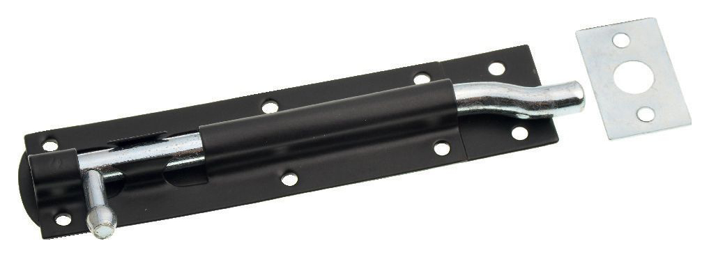 Image of Wickes Black Tower Bolt Necked - 150mm