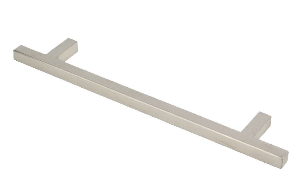 Wickes Satin Nickel Square T Bar Door Handle - 160mm - Pack of 2