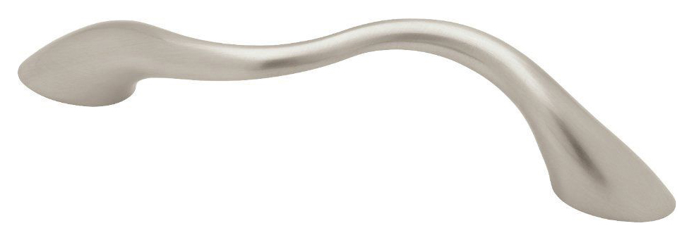 Wickes Wavy Designer Door Handle - Matt Nickel 96mm Pack of 2