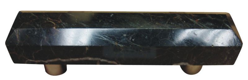 Image of Wickes Marble Pillar Door Handle - Black 70mm Pack of 2