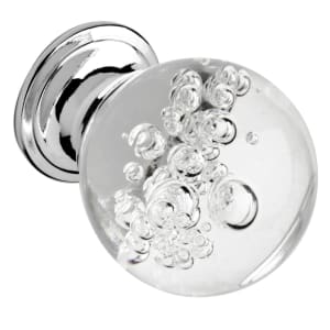 Wickes Bubbled 30mm Glass Door Knob - Chrome - Pack of 4