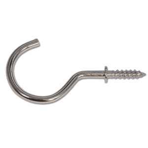 Wickes Round Cup Hook - Zinc Pack of 4