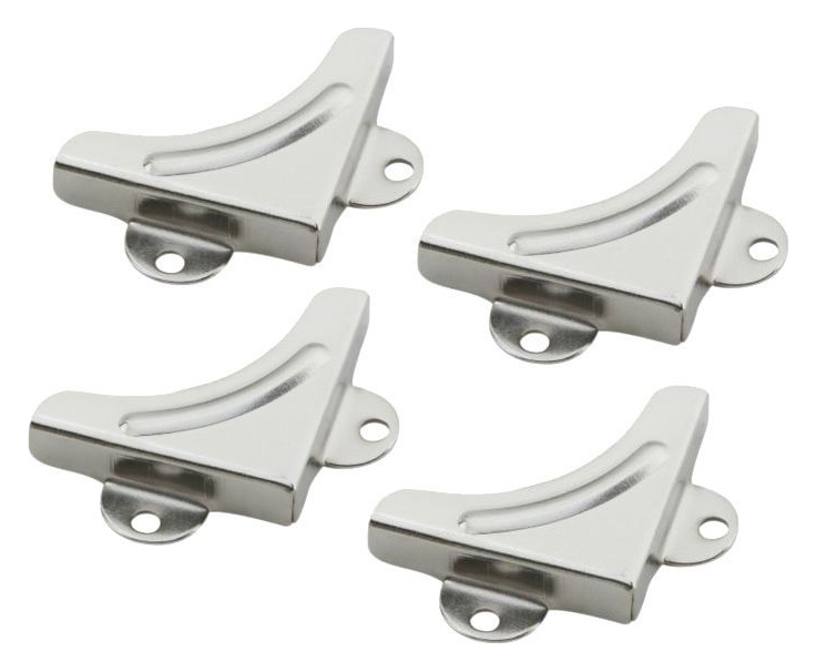 Image of Wickes Nickel Mirror Corner Clips - Pack of 4