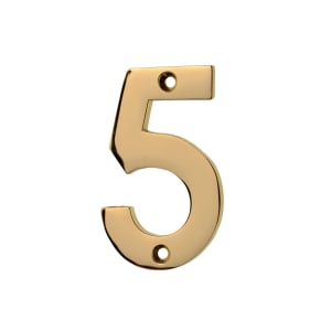 Wickes Door Number 5 - Brass