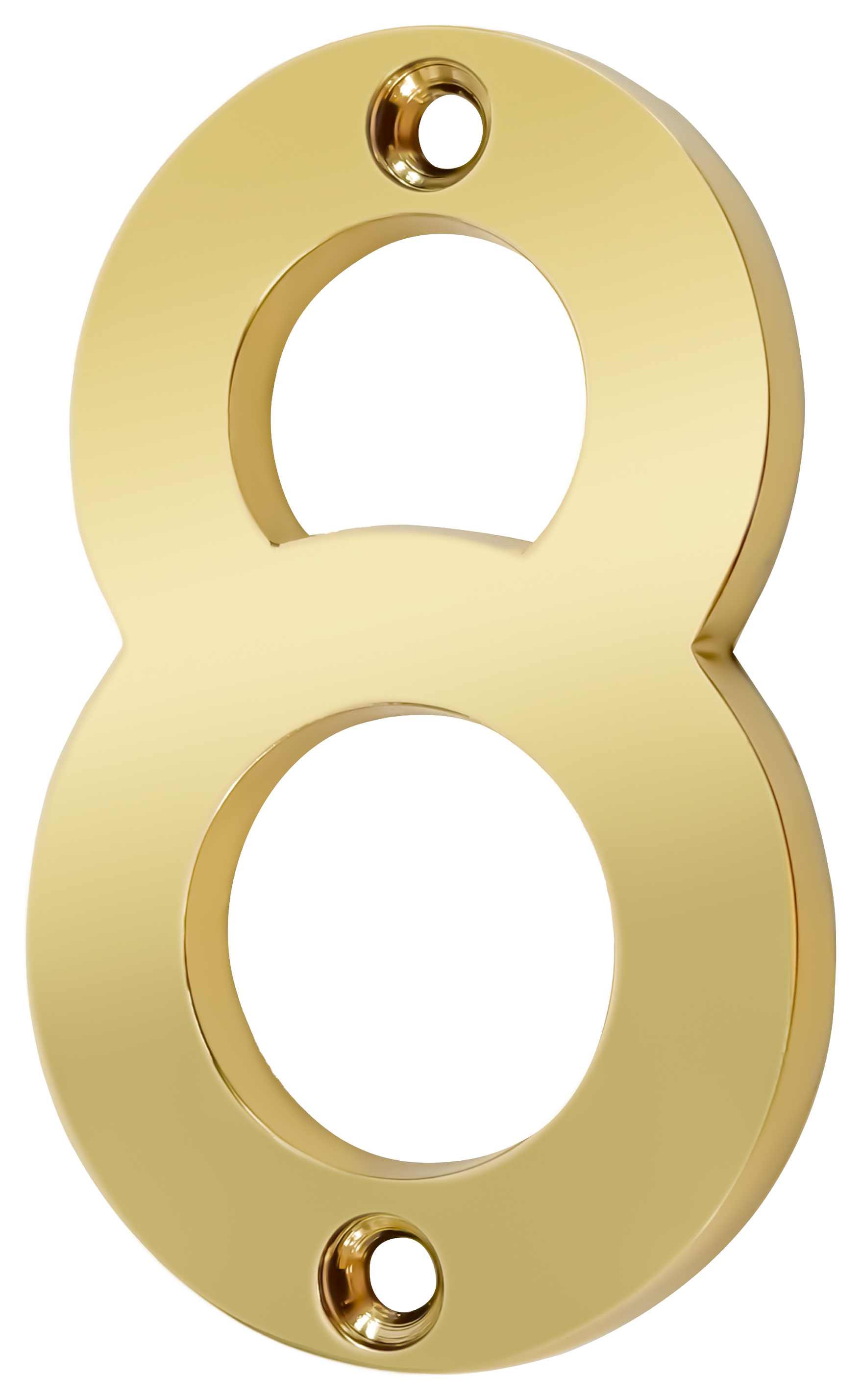 Image of Wickes Door Number 8 - Brass