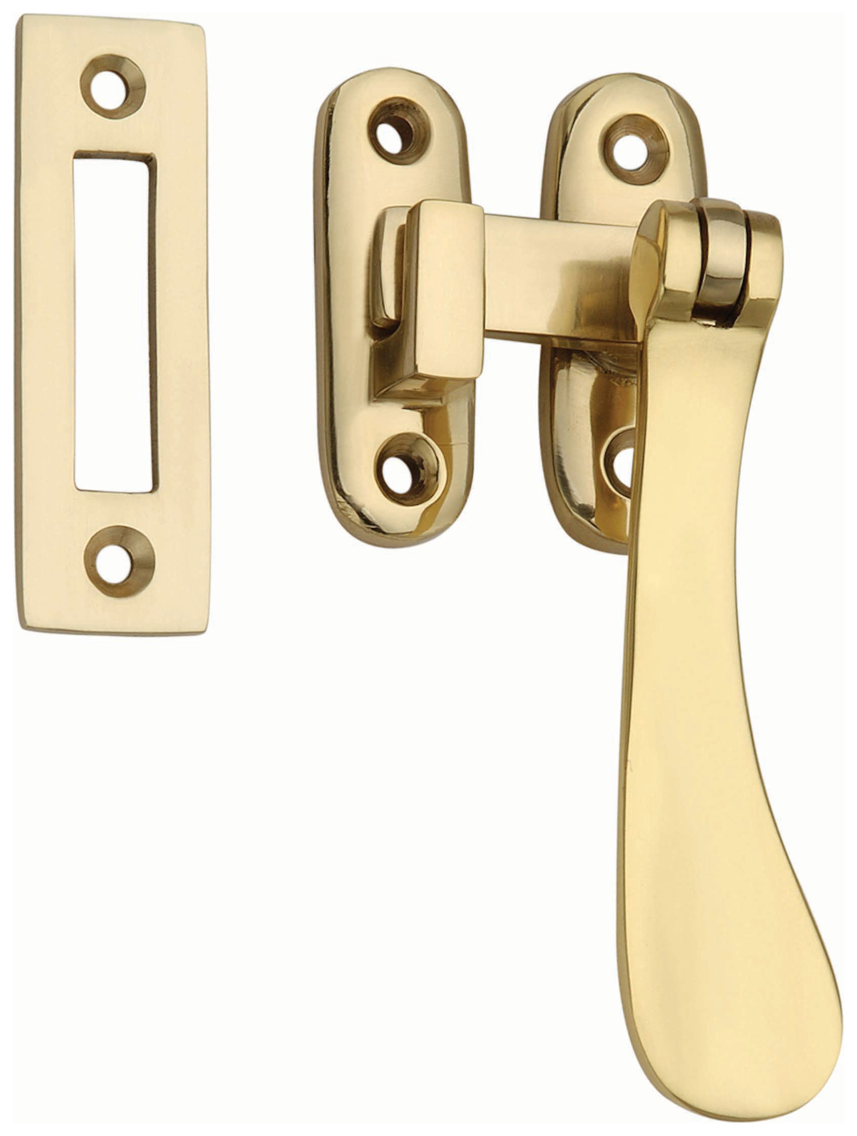 Wickes Reversible Window Casement Fastener - Brass 90mm