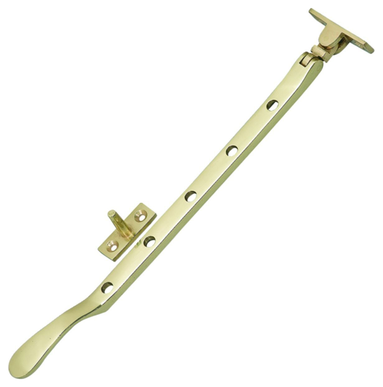 Image of Wickes Victorian Style Window Casement Stay - Brass 254mm