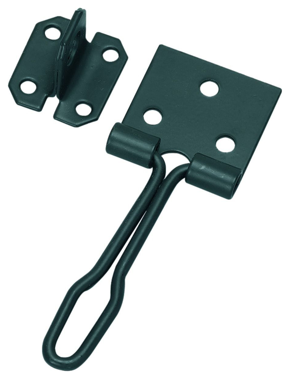 Image of Wickes Door Hasp & Staple Wire - Black 112mm