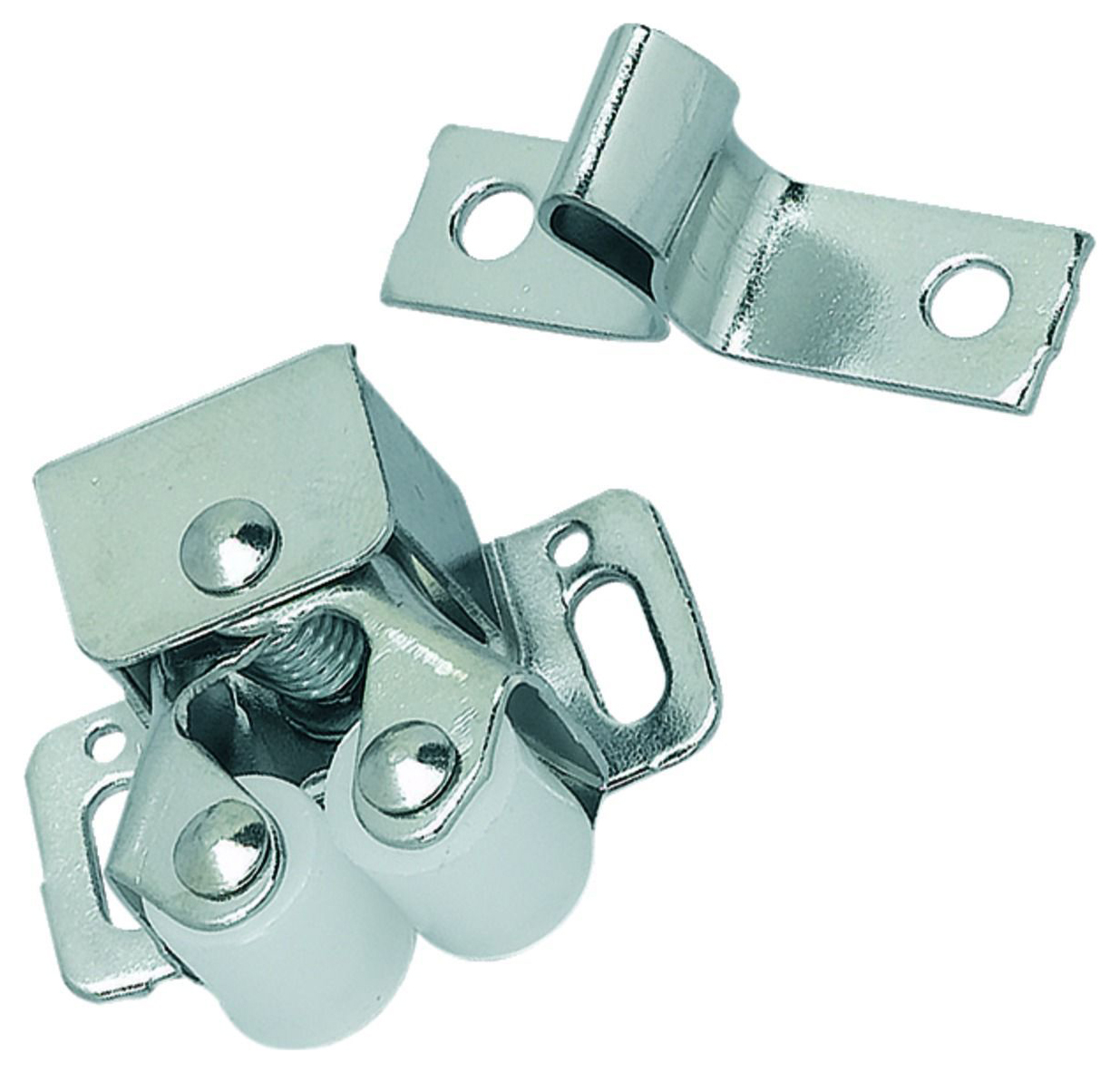 Image of Wickes Double Roller Catch - Chrome Pack of 10