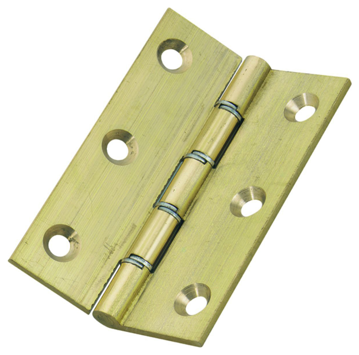 Wickes Polished Brass Butt Hinge - 76mm - Pack of 2