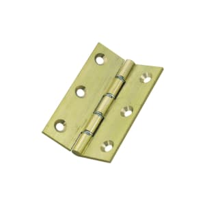 Butt Hinge Polished Brass 76mm - Pack of 2