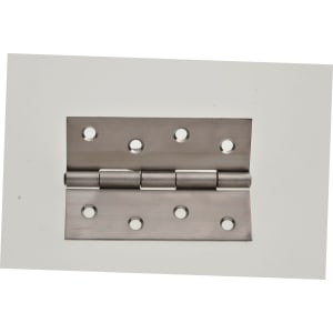Wickes Butt Hinge - Stainless Steel 102mm Pack of 3