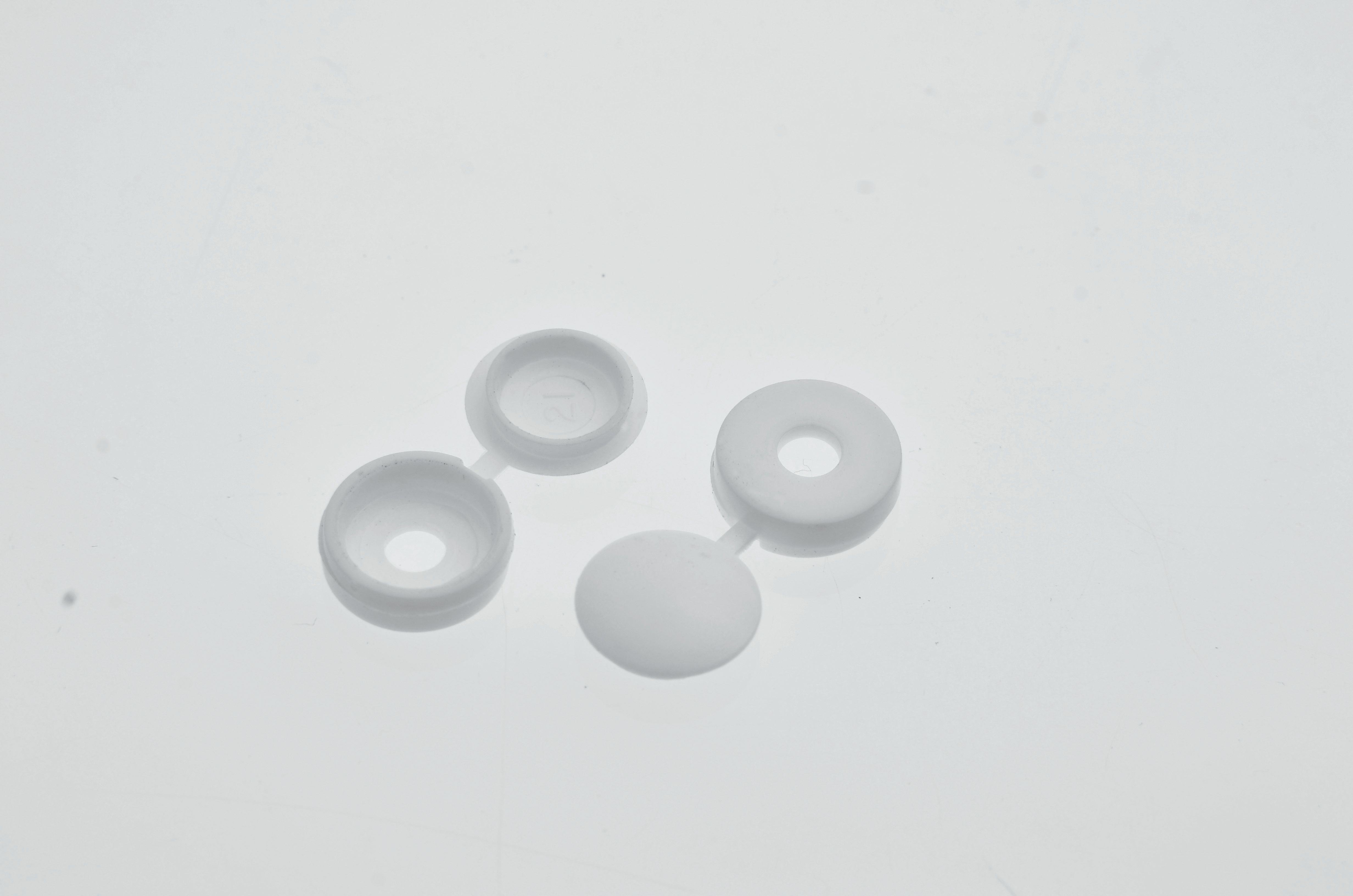 Wickes Plastic Screw Cover Caps - White Pack of 100