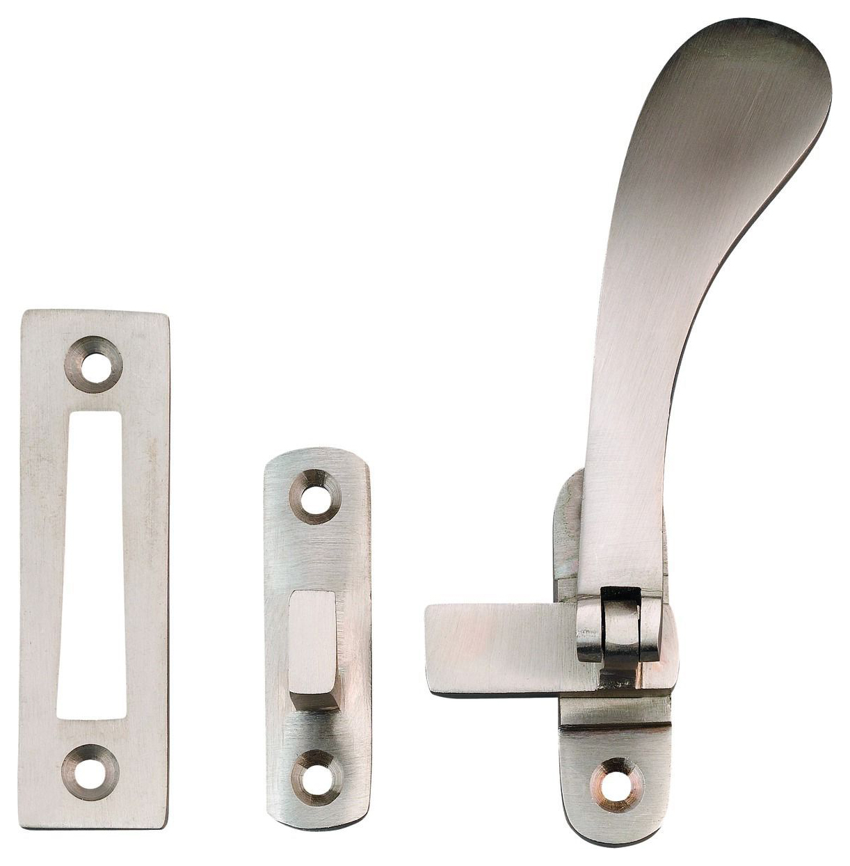 Image of Wickes Reversible Window Casement Fastener - Satin Nickel 90mm