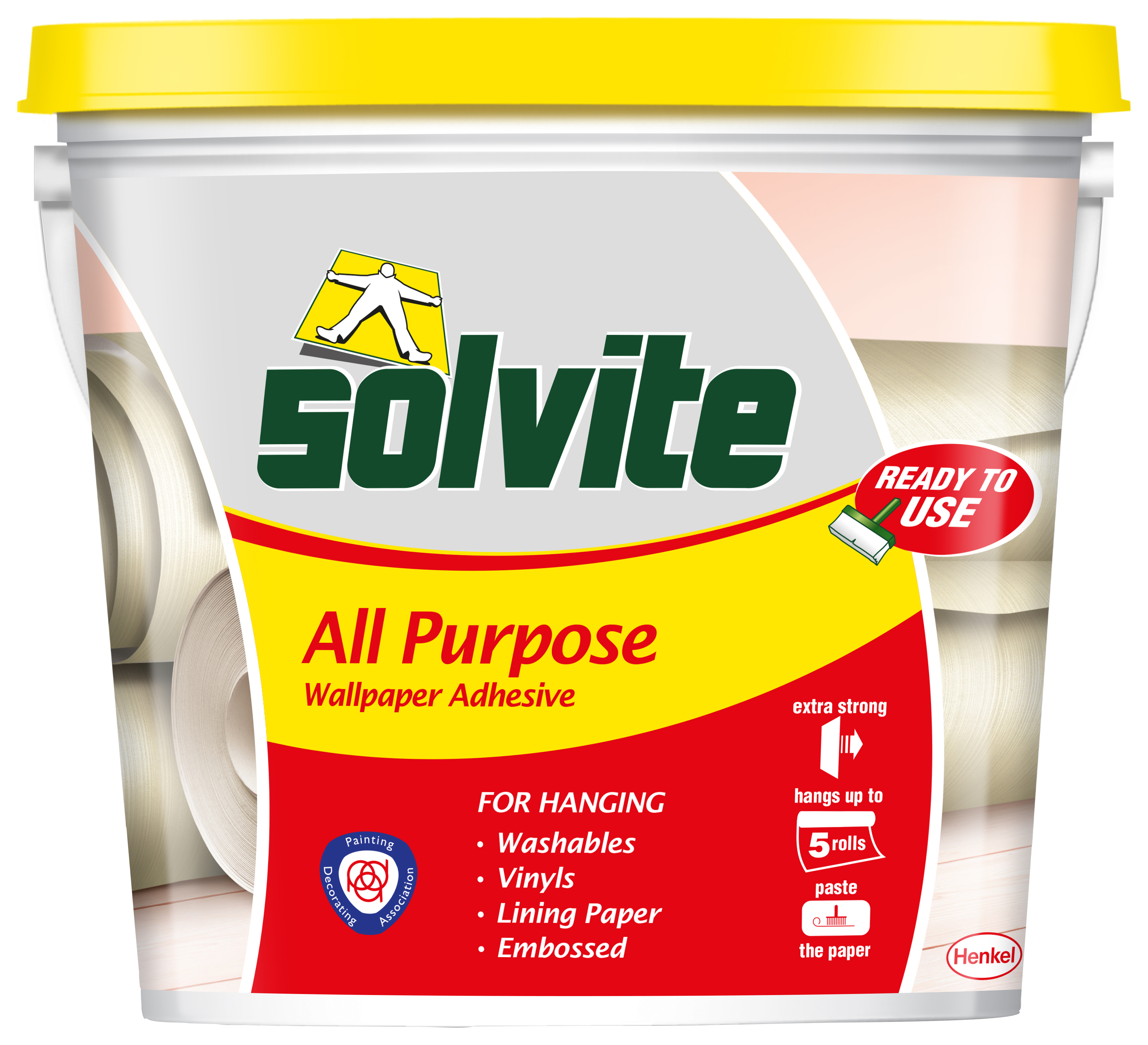 Image of Solvite Ready to Use Wallpaper Paste - 5 Roll