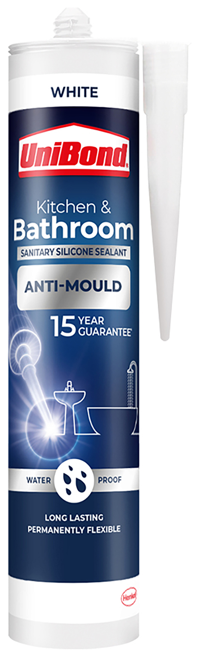 UniBond Anti-Mould Kitchen & Bathroom White Sealant - 274g