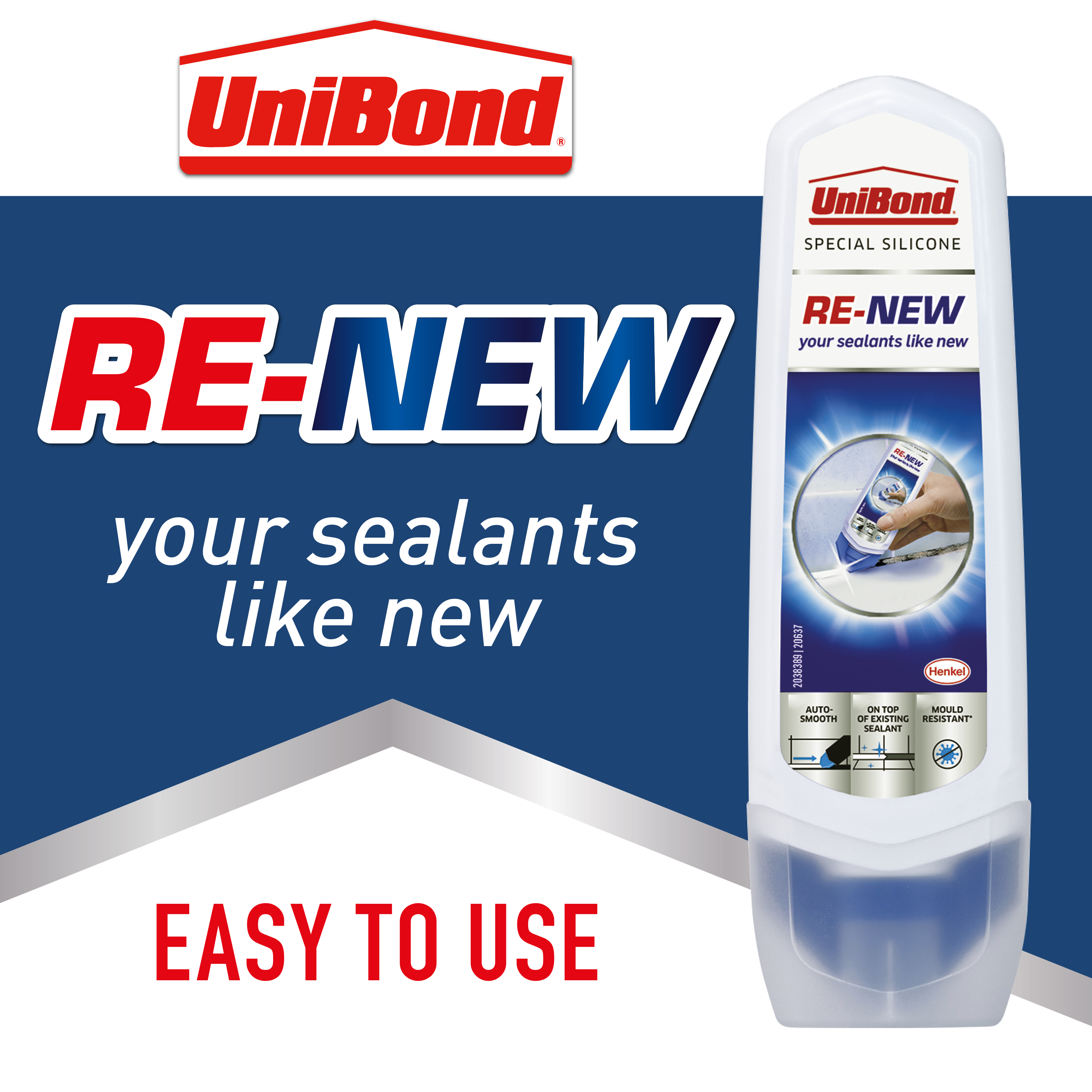Image of UniBond Re-New Silicone Sealant - White - 100ml