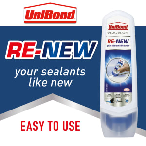 UniBond Re-New Silicone Sealant - White - 100ml