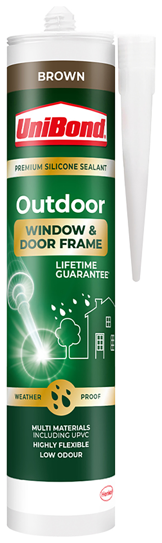 Image of UniBond Outdoor Window & Door Frame Sealant - Brown - 392g