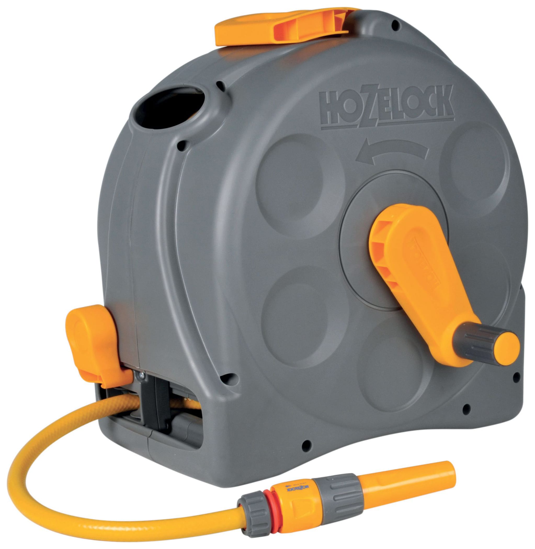 Hozelock 2415 2 in 1 Compact Enclosed Reel with Hose Pipe 25m
