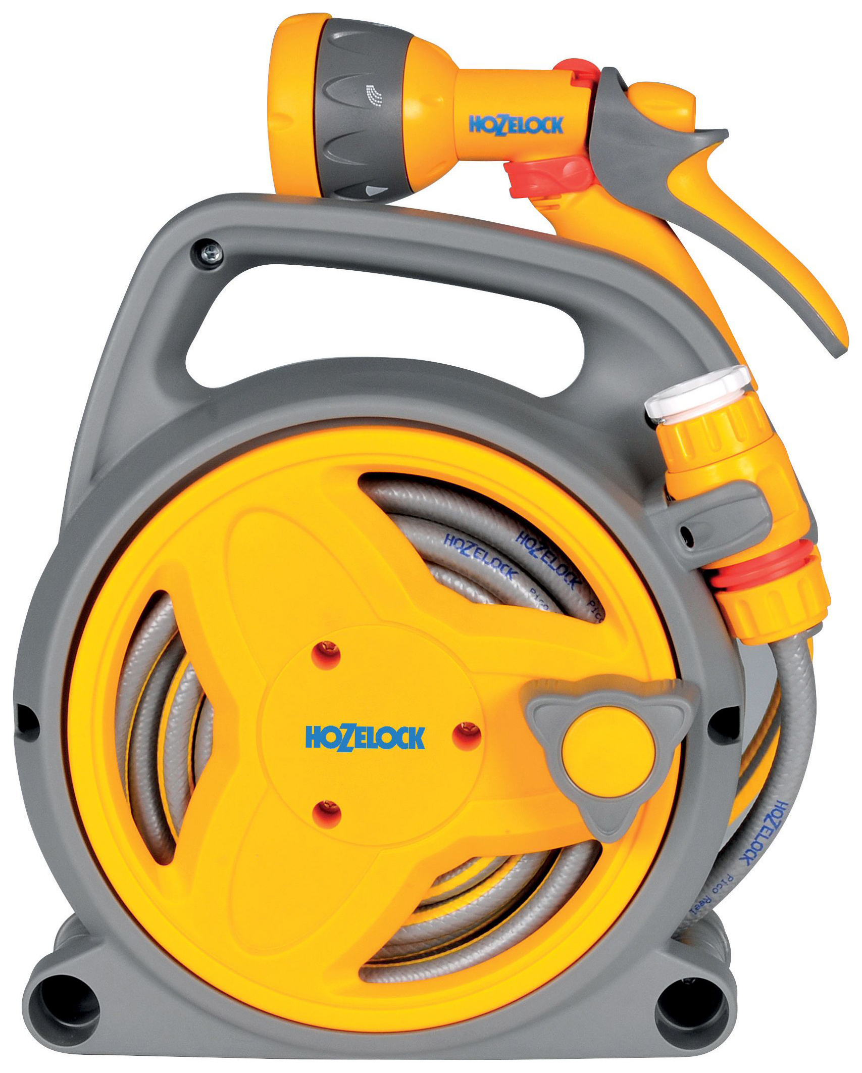 Hozelock Pico Hose Pipe Reel with Spray Gun - 10m