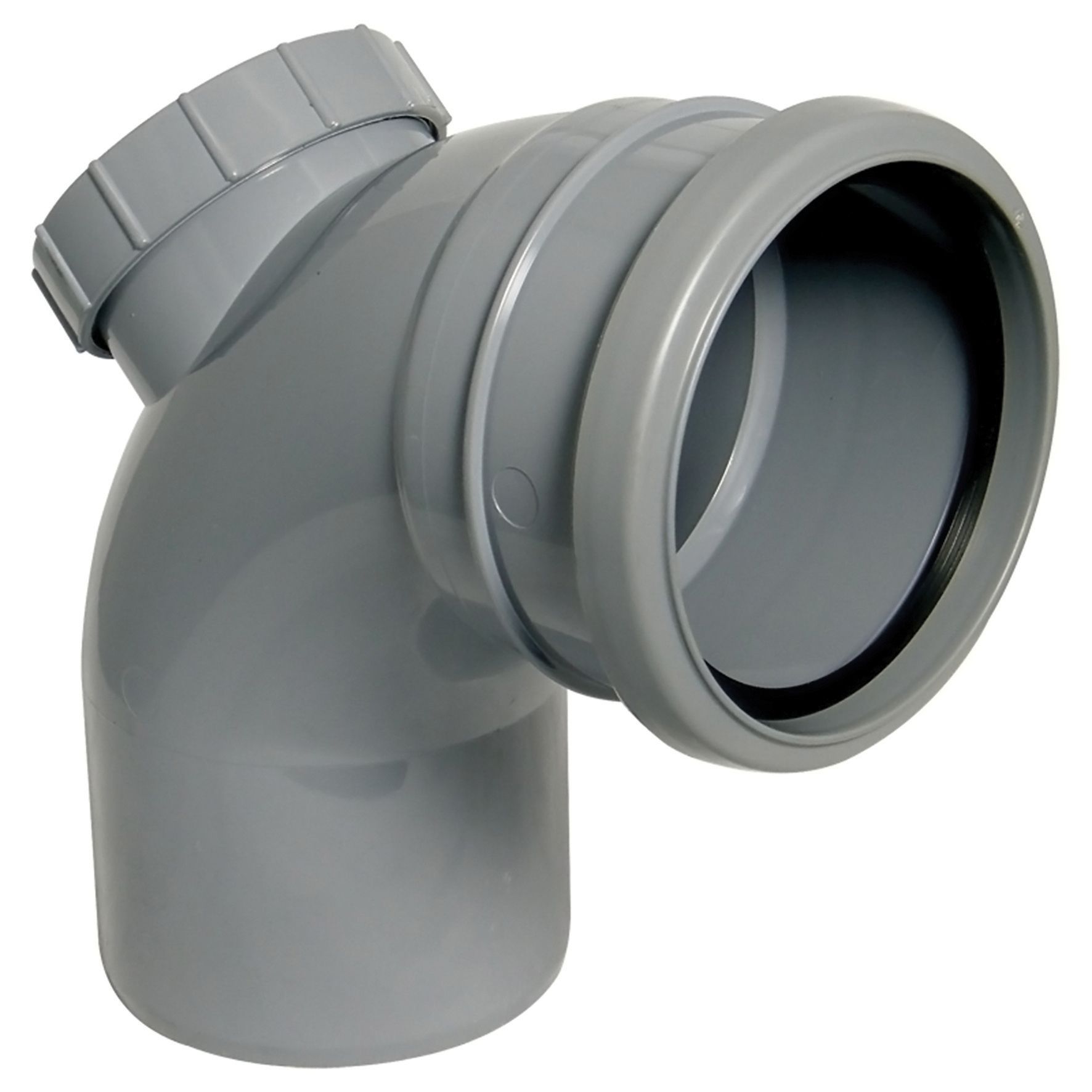 Image of FloPlast 110mm Soil Pipe Access Bend 92.5°- Grey