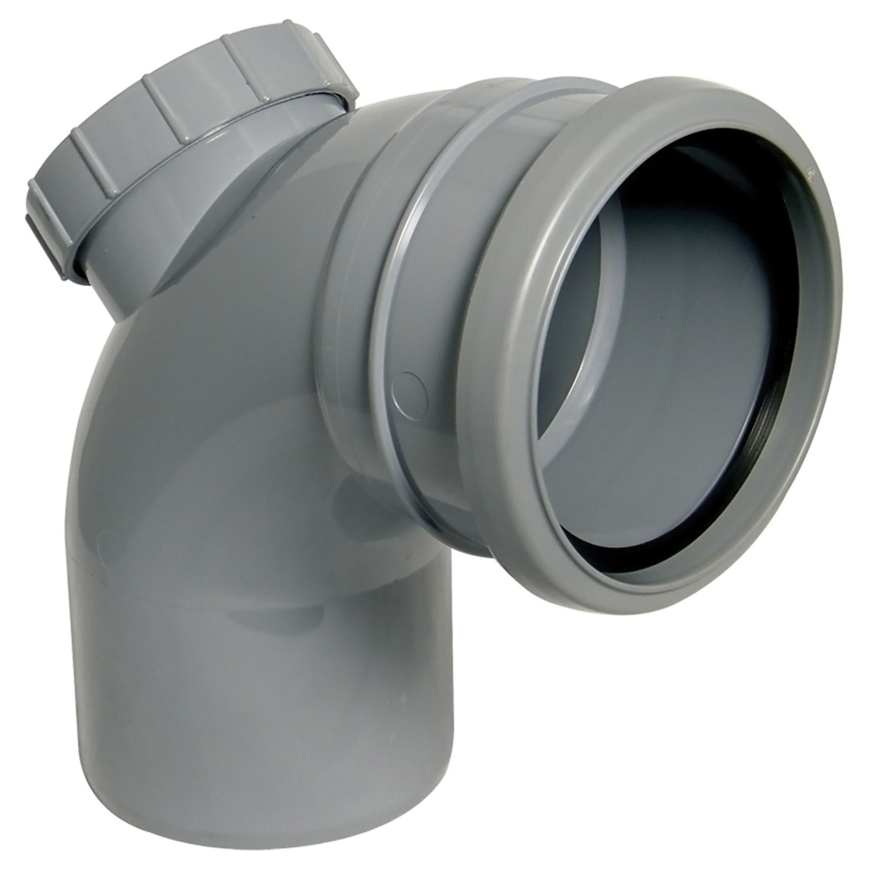 FloPlast 110mm Grey Soil Pipe Access Bend - 92.5