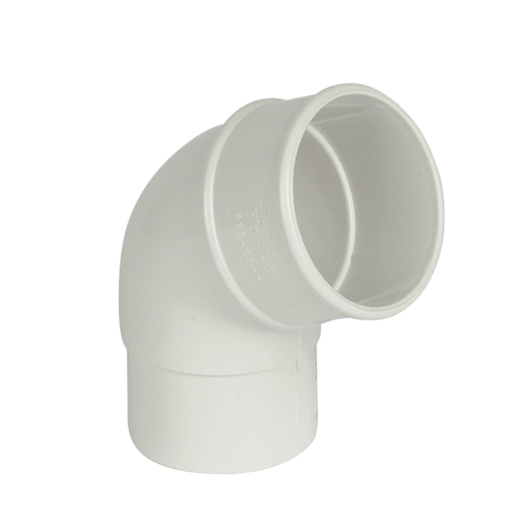 FloPlast 68mm White Round Downpipe Offset Bend - 112.5