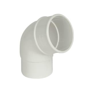 FloPlast 68mm Round Line Downpipe Offset Bend 112.5 - White