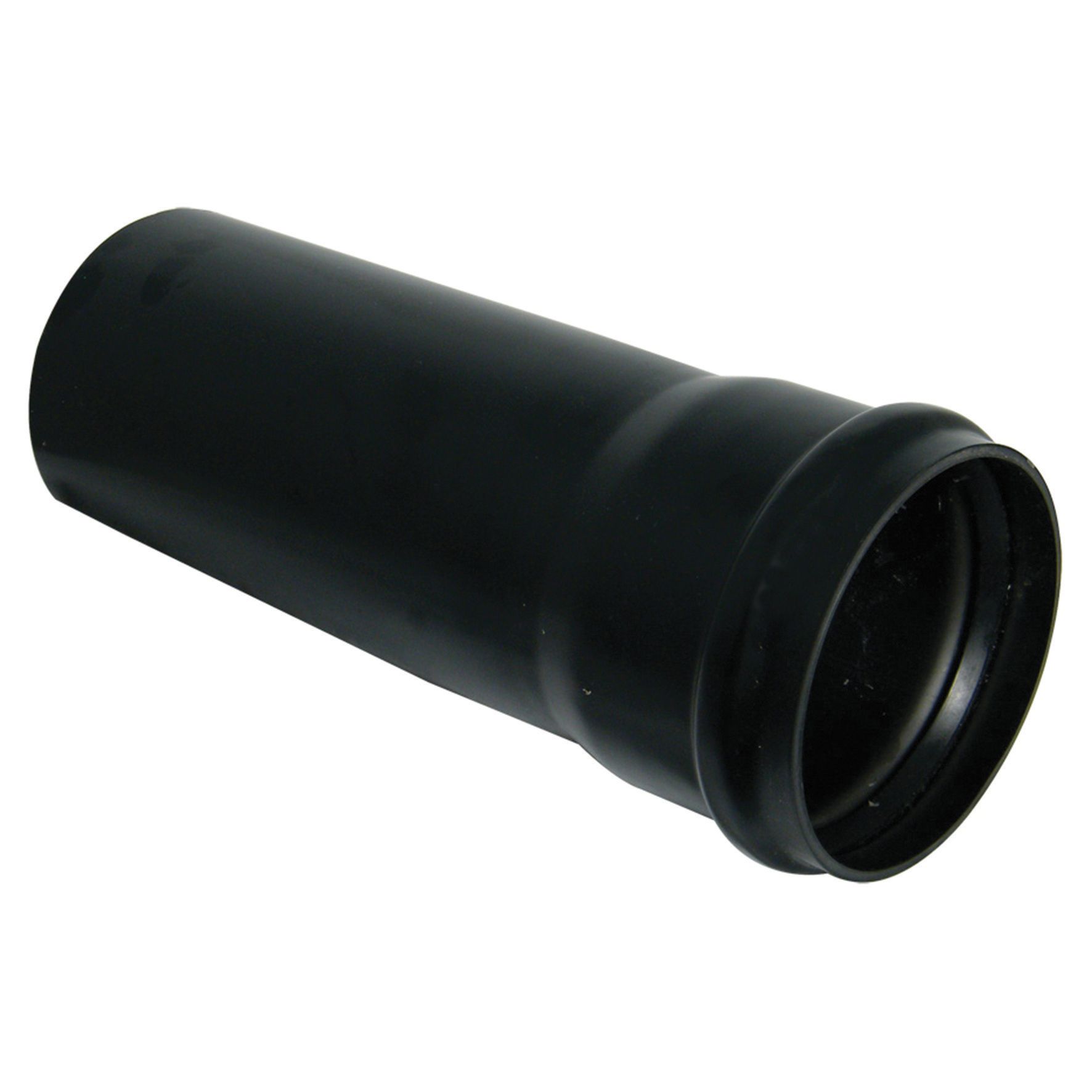 FloPlast 110mm Black Soil Pipe Single Socket - 1m