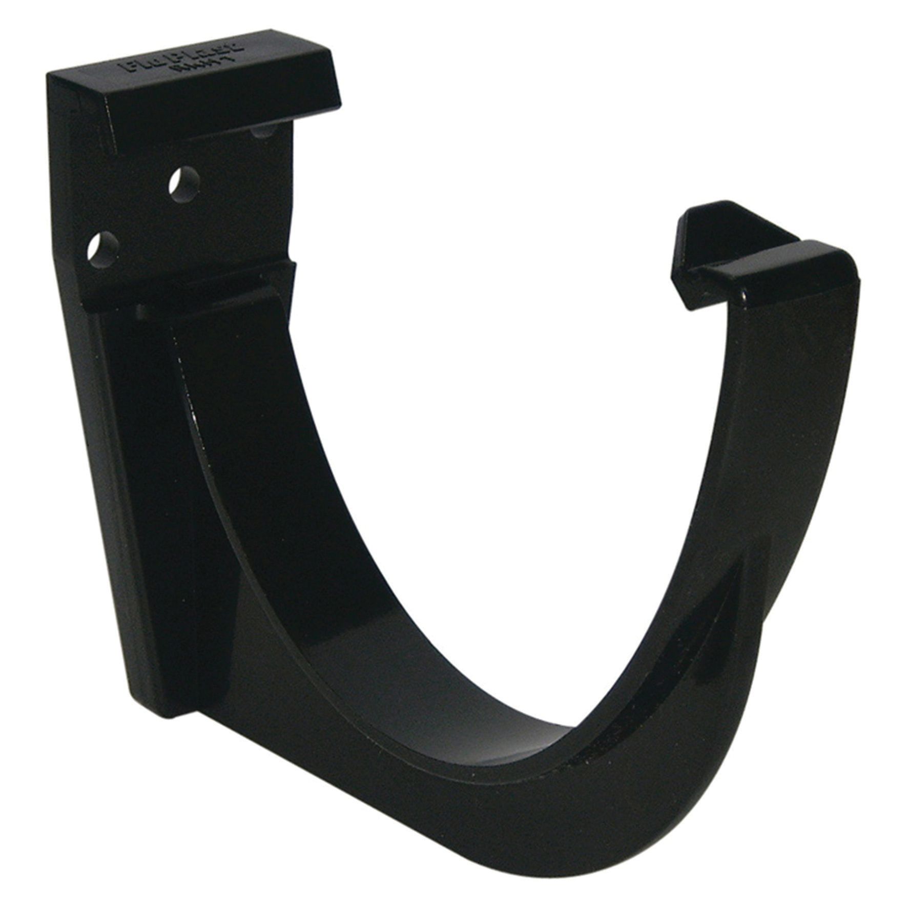 FloPlast 115mm Black Hi-Cap Half Round Gutter Fascia Bracket